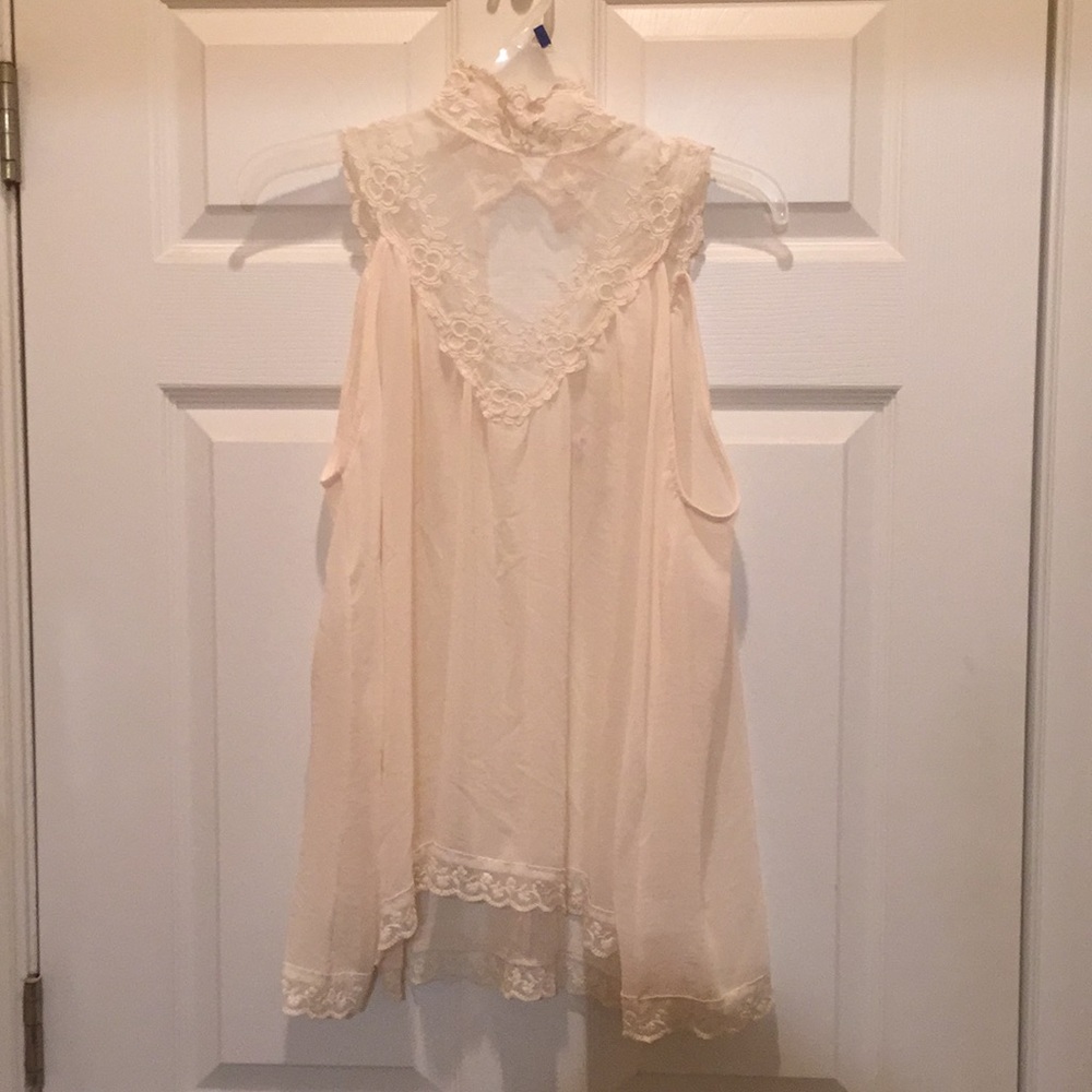 Cream/sheer top from altar'd state